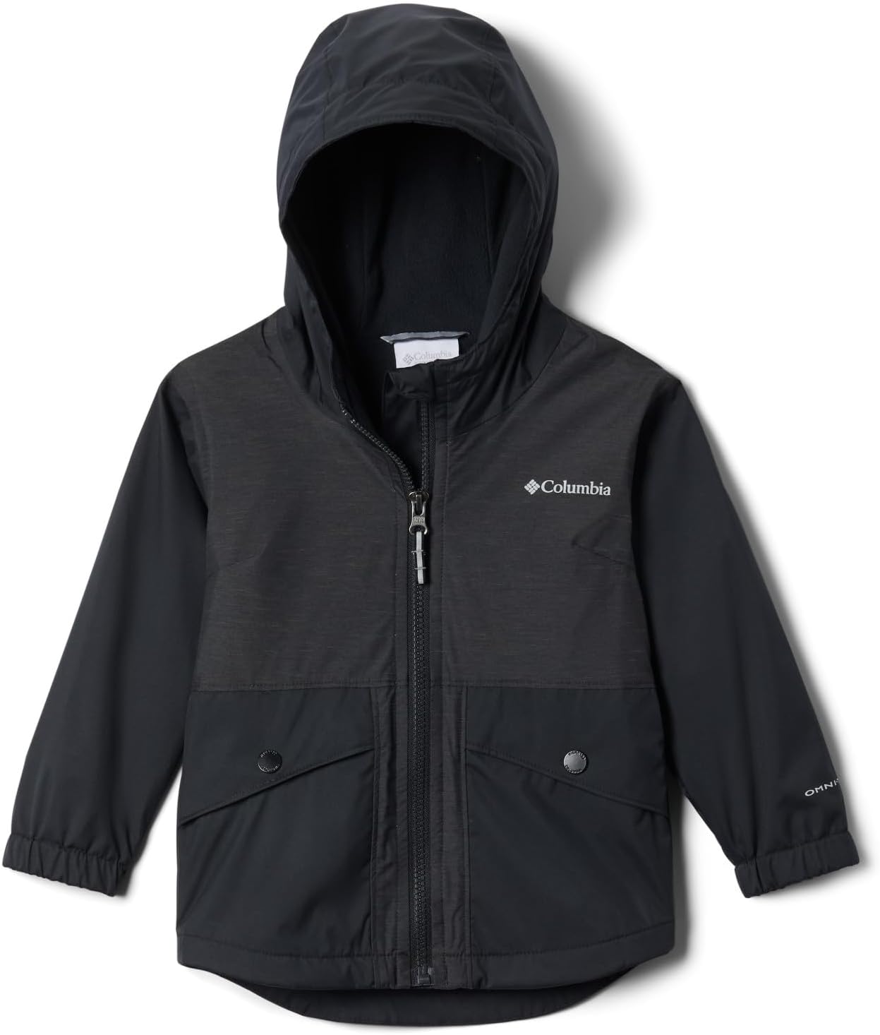 Куртка Columbia Girls Rainy Trails II с флисовой подкладкой, Black — фото 4