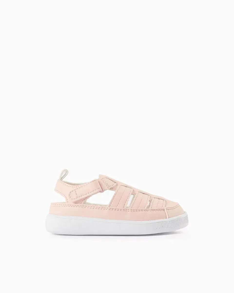 

Розовые детские туфли на шнурках и босоножки для девочек с застежкой-липучкой и гибкой подошвой Zippy, цвет Rosa