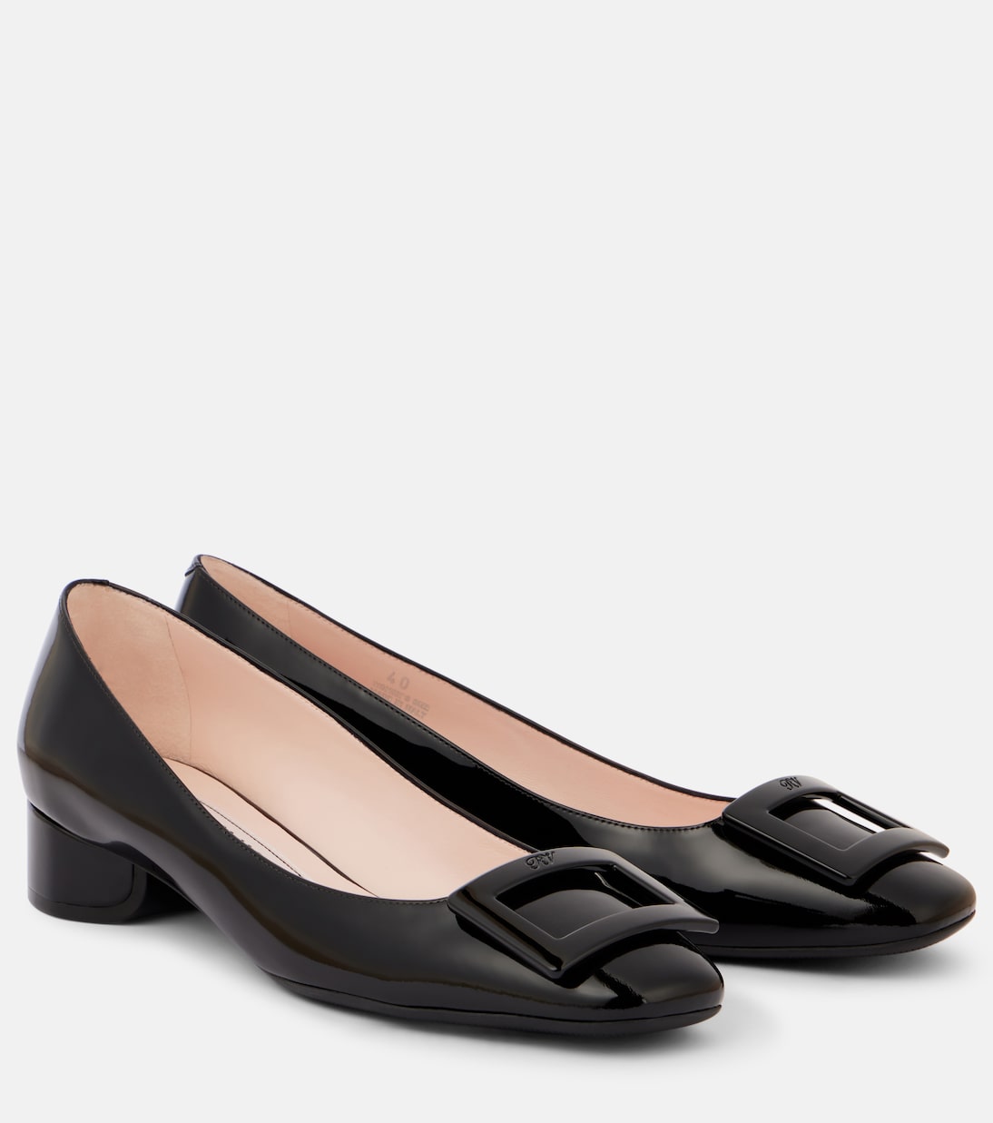 Кожаные туфли Belle Vivier 25 с декольте Roger Vivier, черный