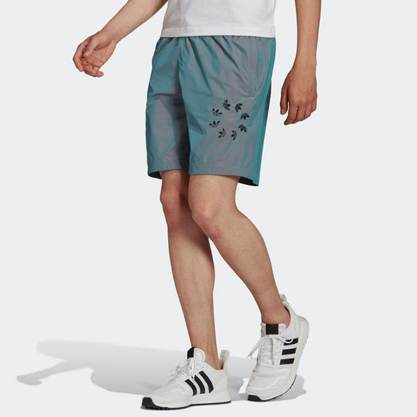 Шорты originals st short hl logo colorful woven sports shorts gray blue Adidas, голубой — фото 2