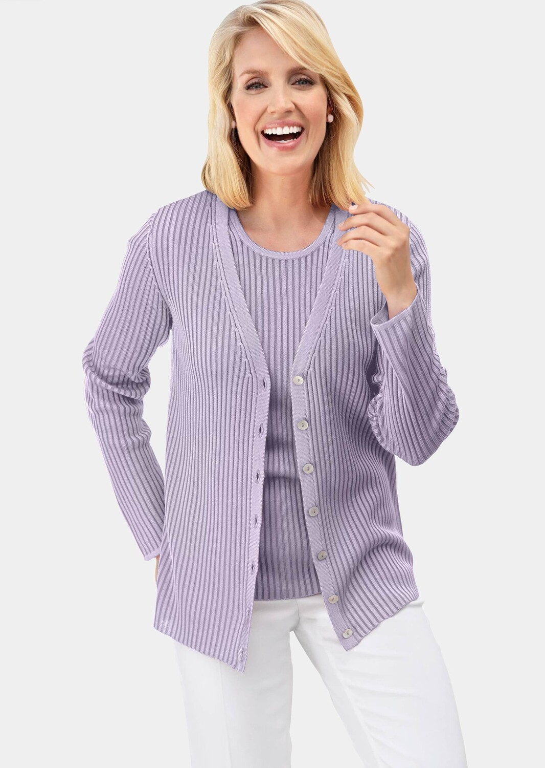 

Кардиган GOLDNER Strickjacke, цвет flieder