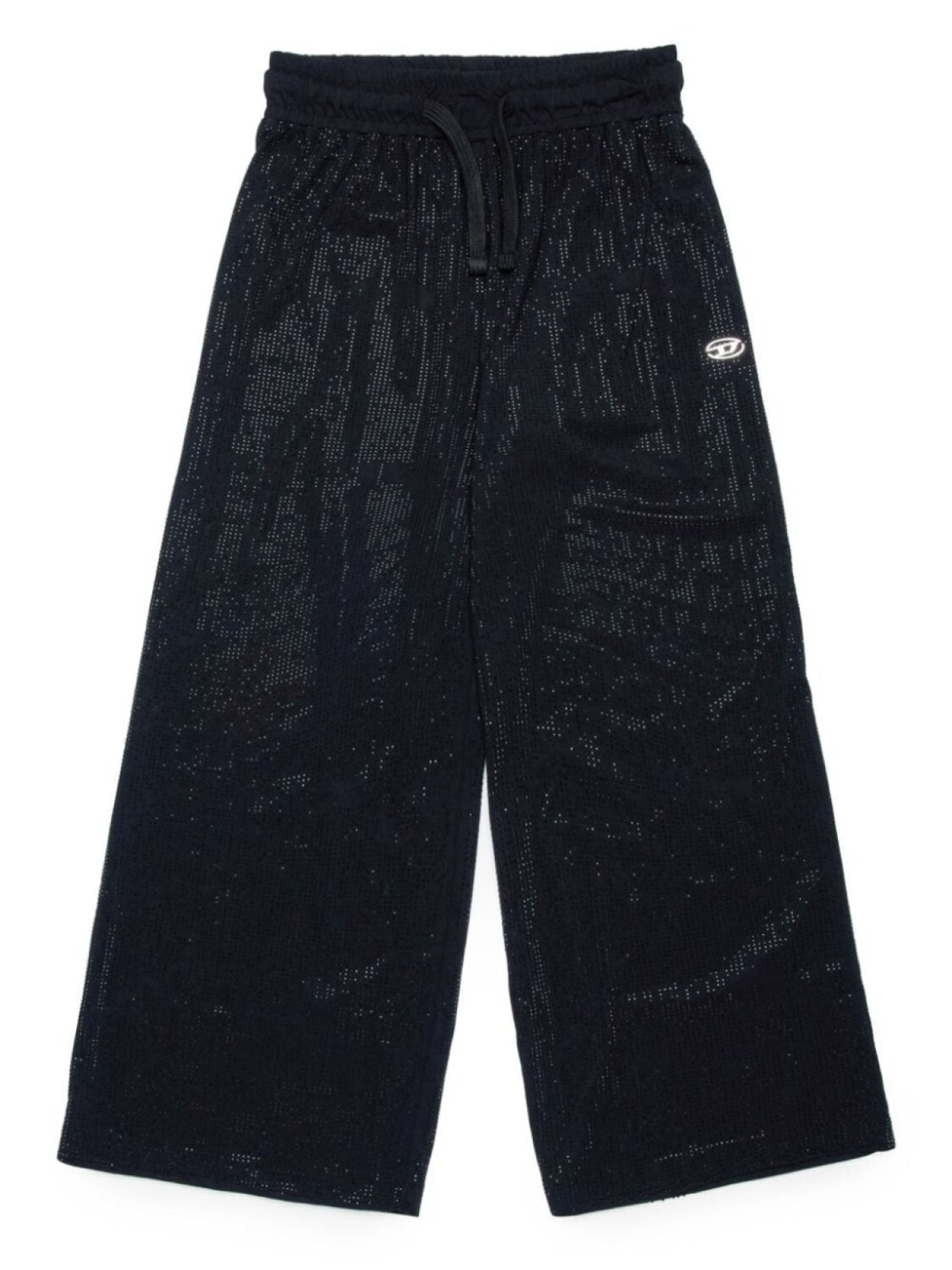 

Diesel Kids широкие брюки со стразами, черный