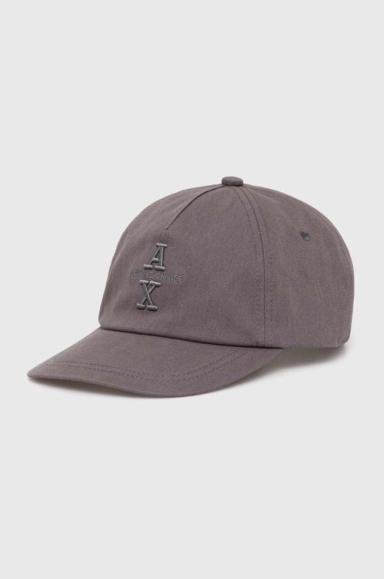 

Хлопковая бейсболка Armani Exchange, серый