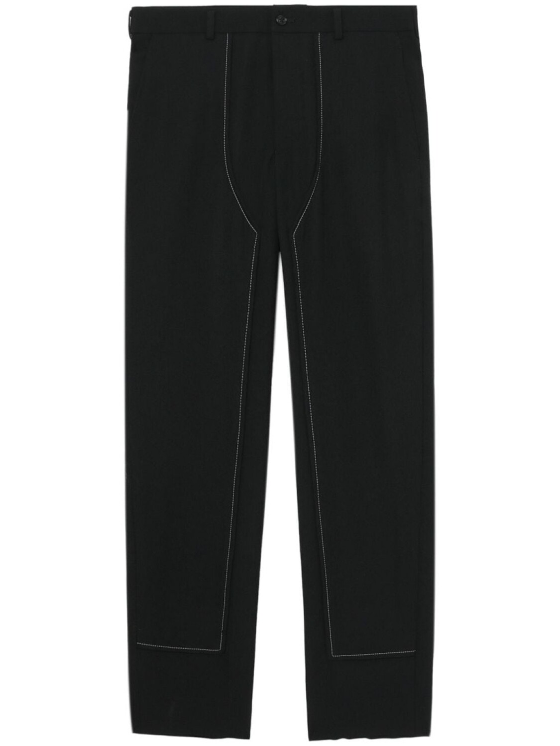 

Black Comme Des Garçons прямые джинсы с декоративной строчкой, черный