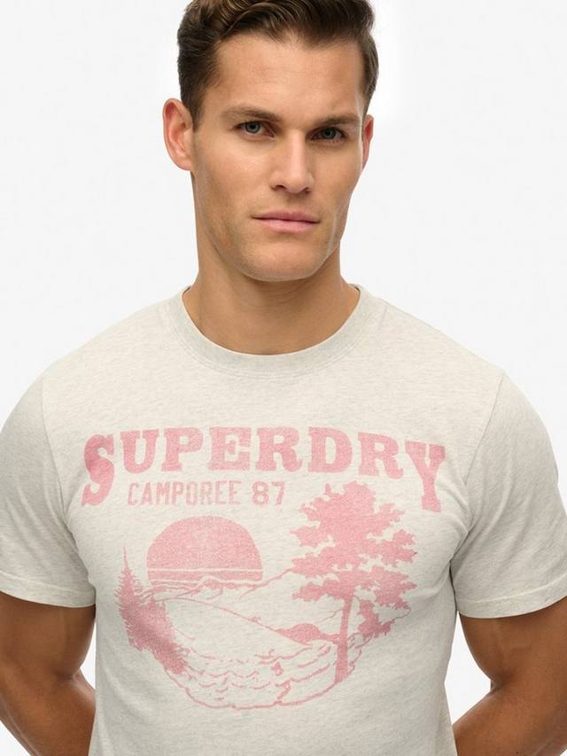 Футболка с графическим рисунком lo-fi outdoor mono свободного кроя с коротким рукавом Superdry, цвет Ice Grey Marl — фото 4