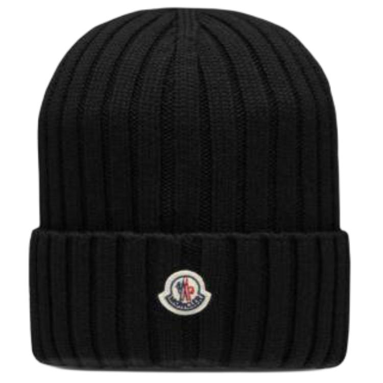 

Шерстяная унисекс-бини Moncler черная