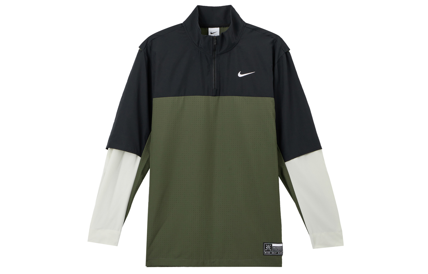 

Nike Клубная одежда для гольфа Dri Fit мужская черная/хаки зеленая/светлая кость/белая