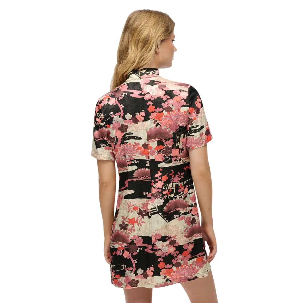 Платье Superdry Mandarin Jacquard short, разноцветный — фото 2