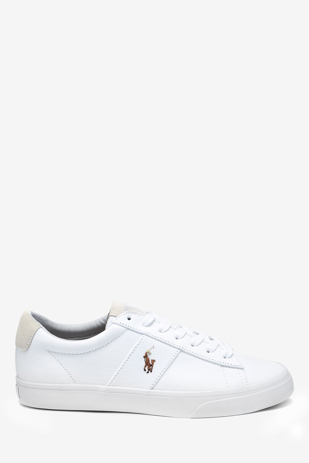 

Кроссовки Sayer из парусины White с логотипом Polo Ralph Lauren, белый