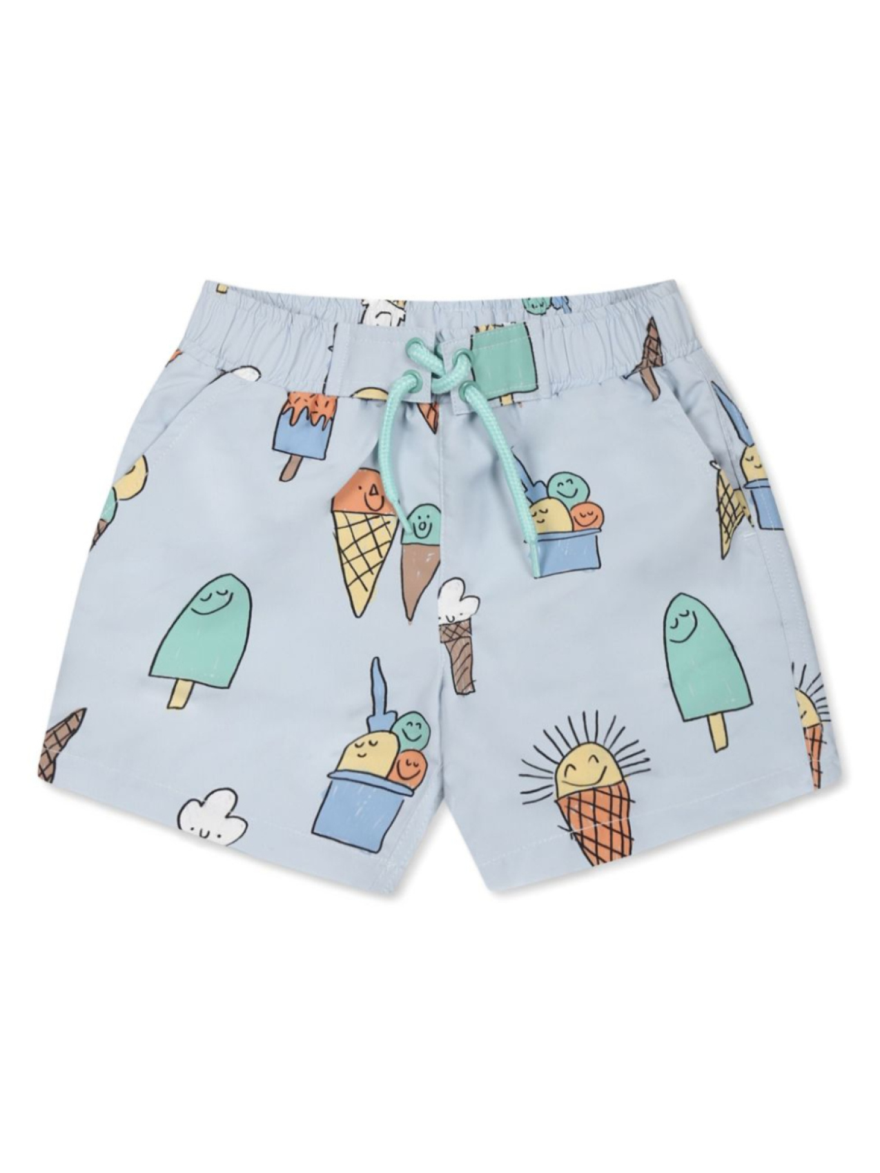 

Шорты для плавания Stella McCartney Kids с принтом мороженого, синий