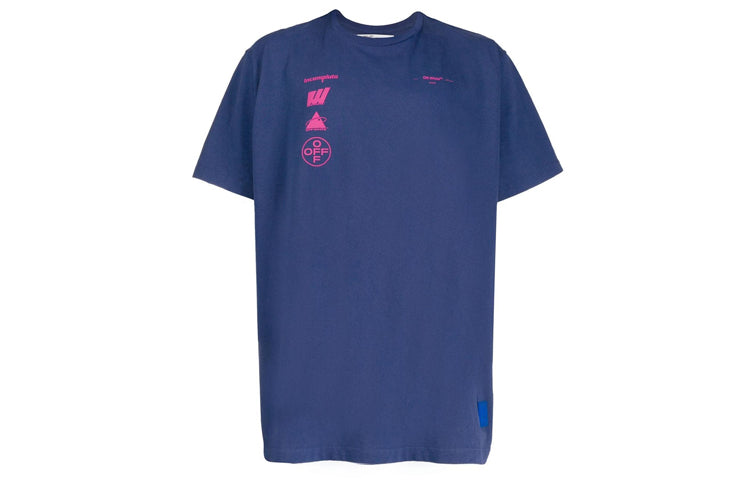 Футболка Off-White Mariana Painting Applique Short-sleeve Tee Men's Blue — фото 2