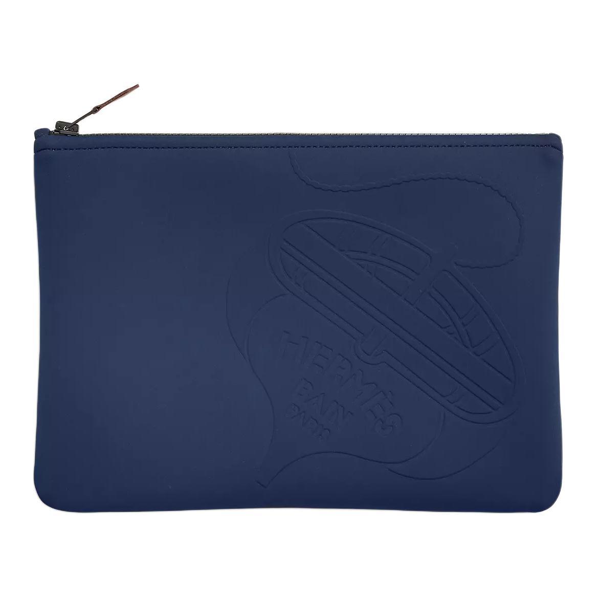 

HERMES Необейн Таласса Полиамидная Клатч Средний размер Женская Морская синяя