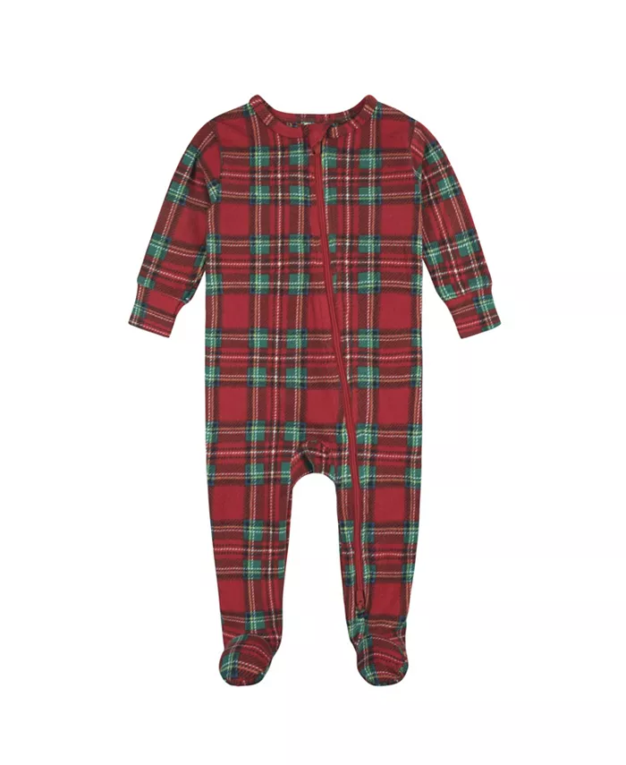 

Пижама для девочки Holiday Family Pajamas Neutral, комбинезон с ножками Gerber, красный
