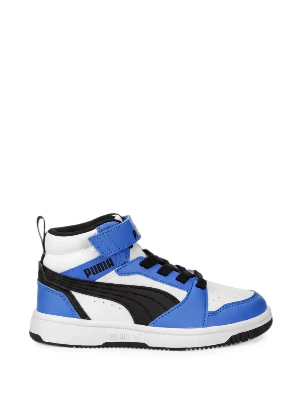 Кроссовки Rebound V6 на липучках, высокие Puma Kids, белый — фото 2