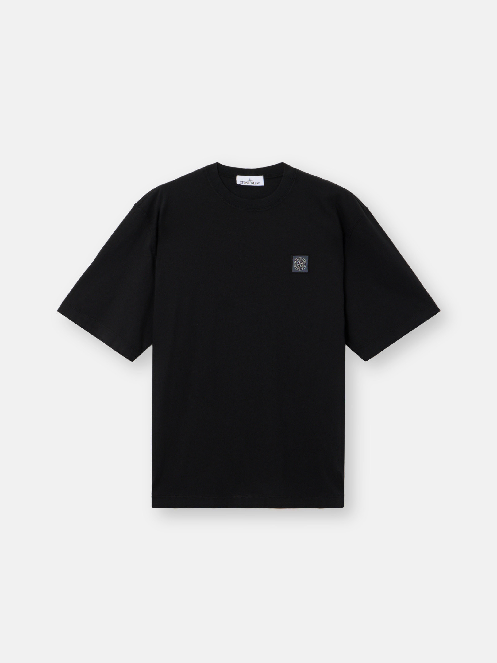 

Футболка прямого кроя с короткими рукавами и нашивкой Компас Stone Island 2100025 COMBED ORGANIC COTTON JERSEY, черный