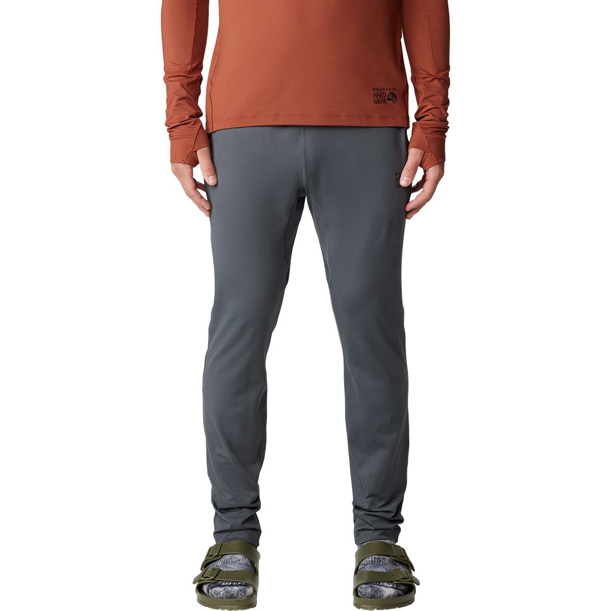 

Брюки слим из веганской замши Mountain Hardwear, цвет volcanic