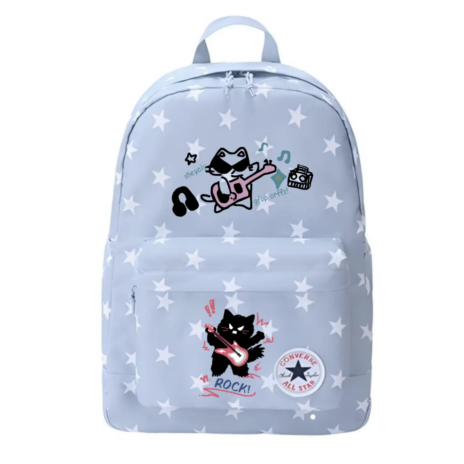 

Converse Полиэстеровый рюкзак среднего размера унисекс светло-дымчато-голубой, Music Kitten