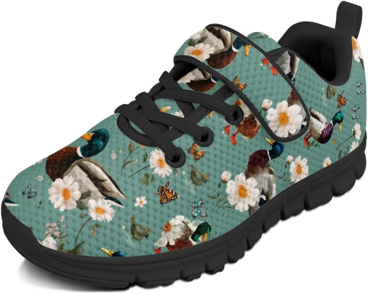 

Детские кроссовки Highland Cattle and Cactus для девочек, сетчатые, с одним ремешком, противоскользящие, для школы, спорта, бега Pointodoor, Mallard Duck Daisy