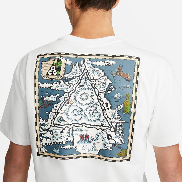Футболка Nike ACG Iceland Map Short Sleeve T-shirt Asia Sizing 'Summit White', белый — фото 3