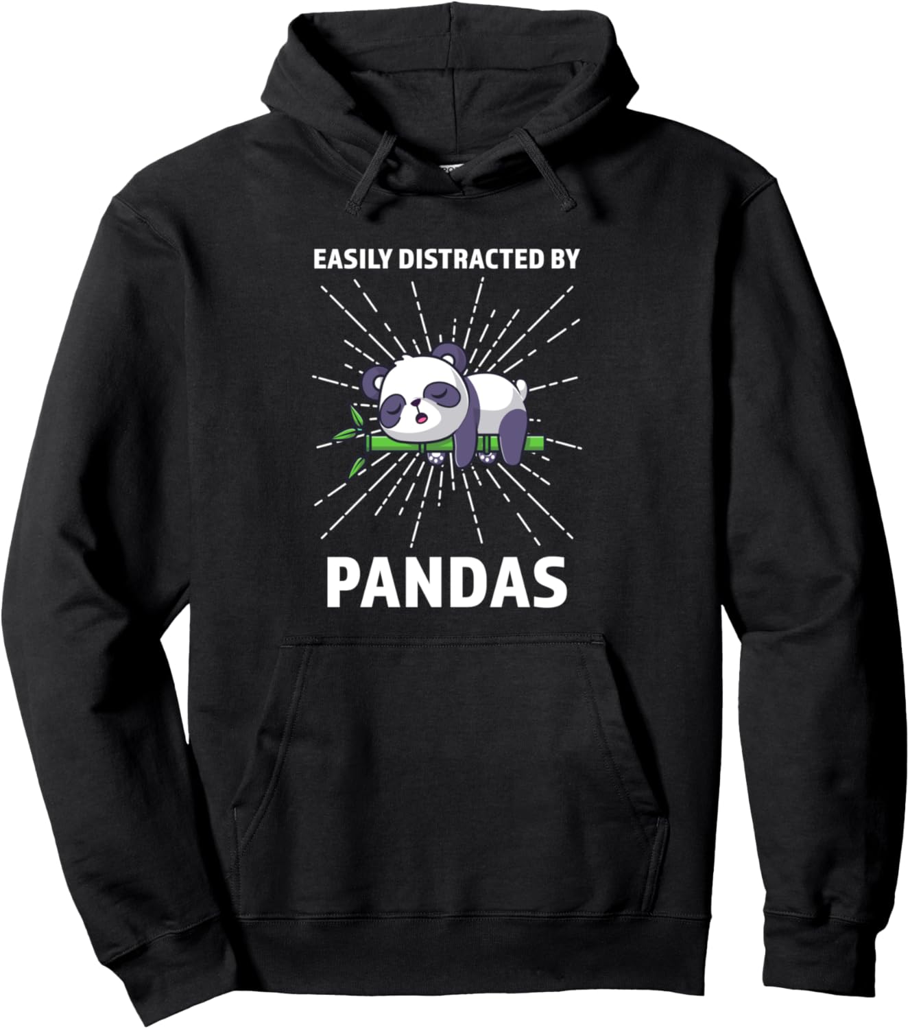 

Толстовка с изображением панд Easy Distracted by Pandas Panda Merch & Panda Lover Gifts, черный