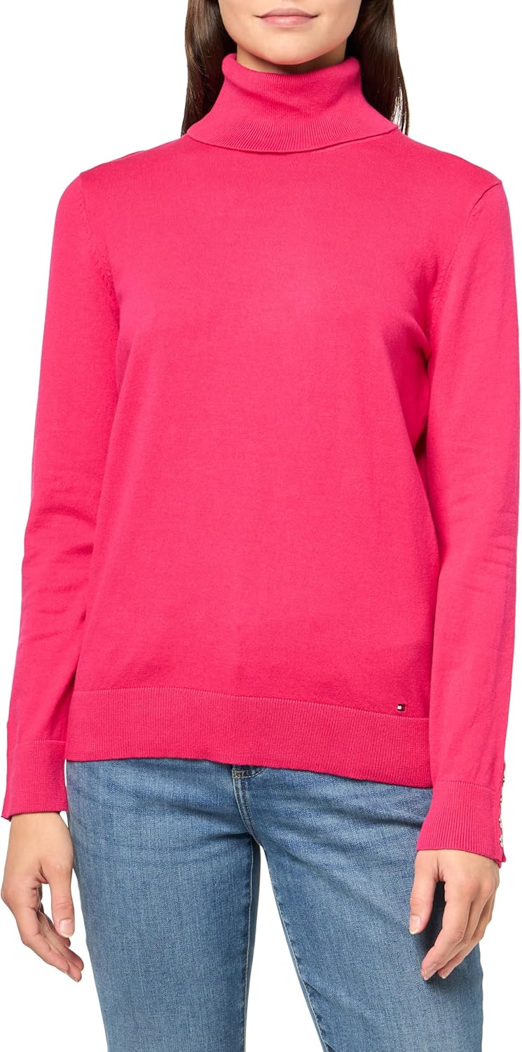 

Женская легкая хлопковая водолазка Tommy Hilfiger, Pink