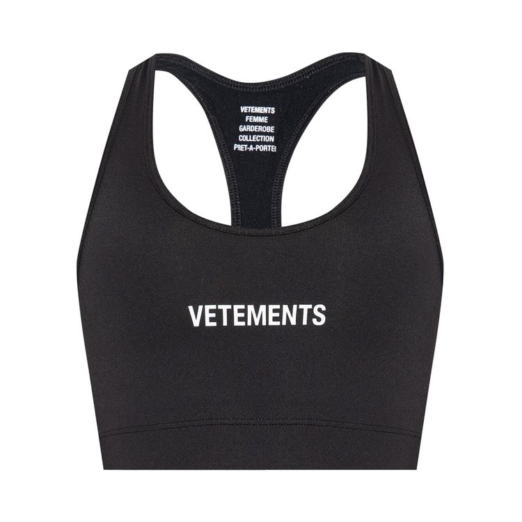 

Топ Vetements Logo Sports Top Black, черный