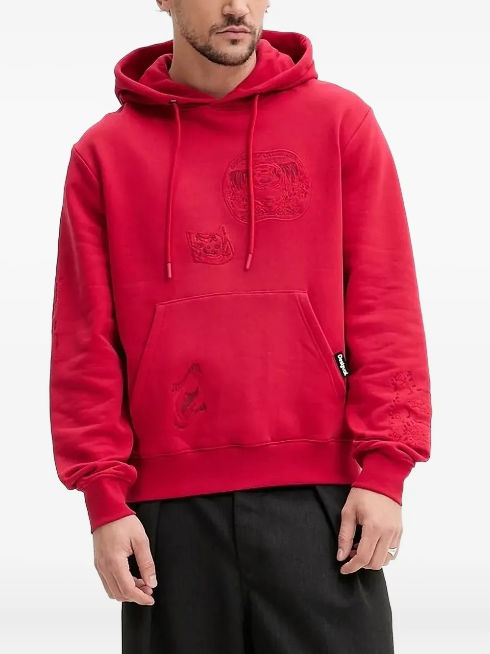 

Толстовка с вышитыми панелями Desigual, красный