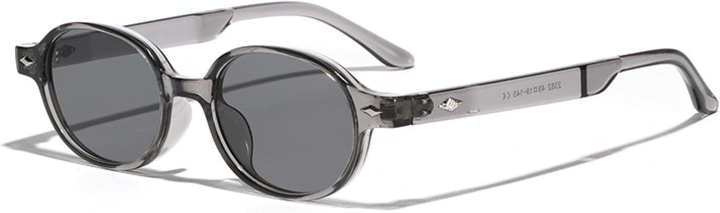 

Солнцезащитные очки с защитой от УФ-излучения UV400 | Маленькая оправа, овальная форма | Для женщин и мужчин, для занятий спортом на открытом воздухе и вождения DSVIGF, Gray Light Black