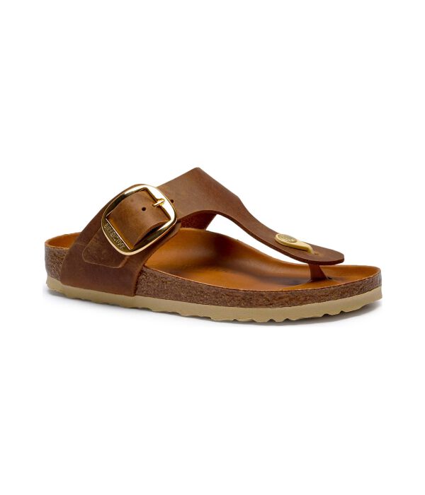 Сандалии женские Birkenstock Leoi кожаные, коричневый