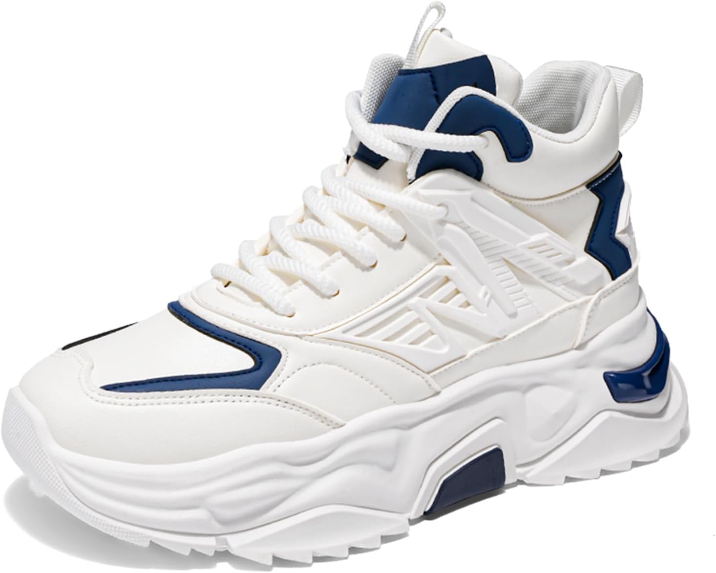 

Мужские модные кроссовки высокие для ходьбы, спортивные и повседневные кроссовки, массивные кроссовки для мужчин Spwagym, белый