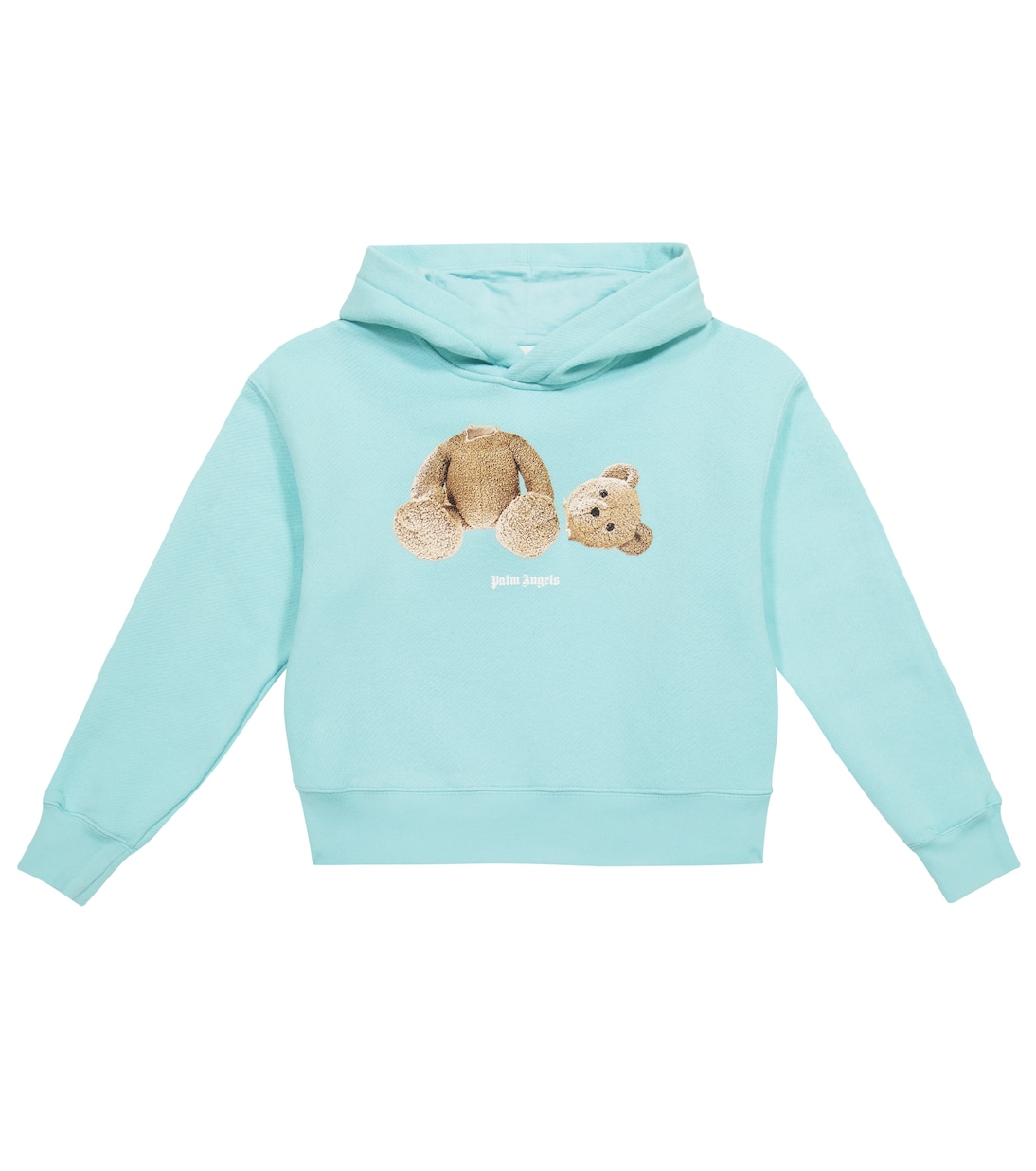 

Толстовка из хлопкового джерси с принтом Palm Angels Kids, Light Blue Brown