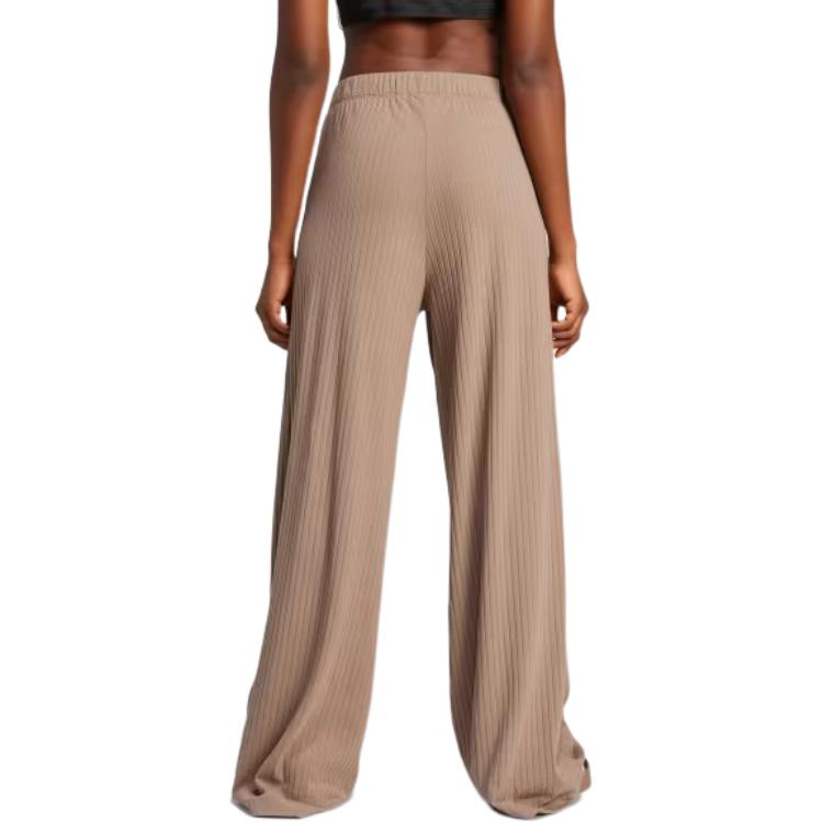 Adidas Women's Essentials Wide Rib Pants Trace Brown Adidas Originals — фото 4