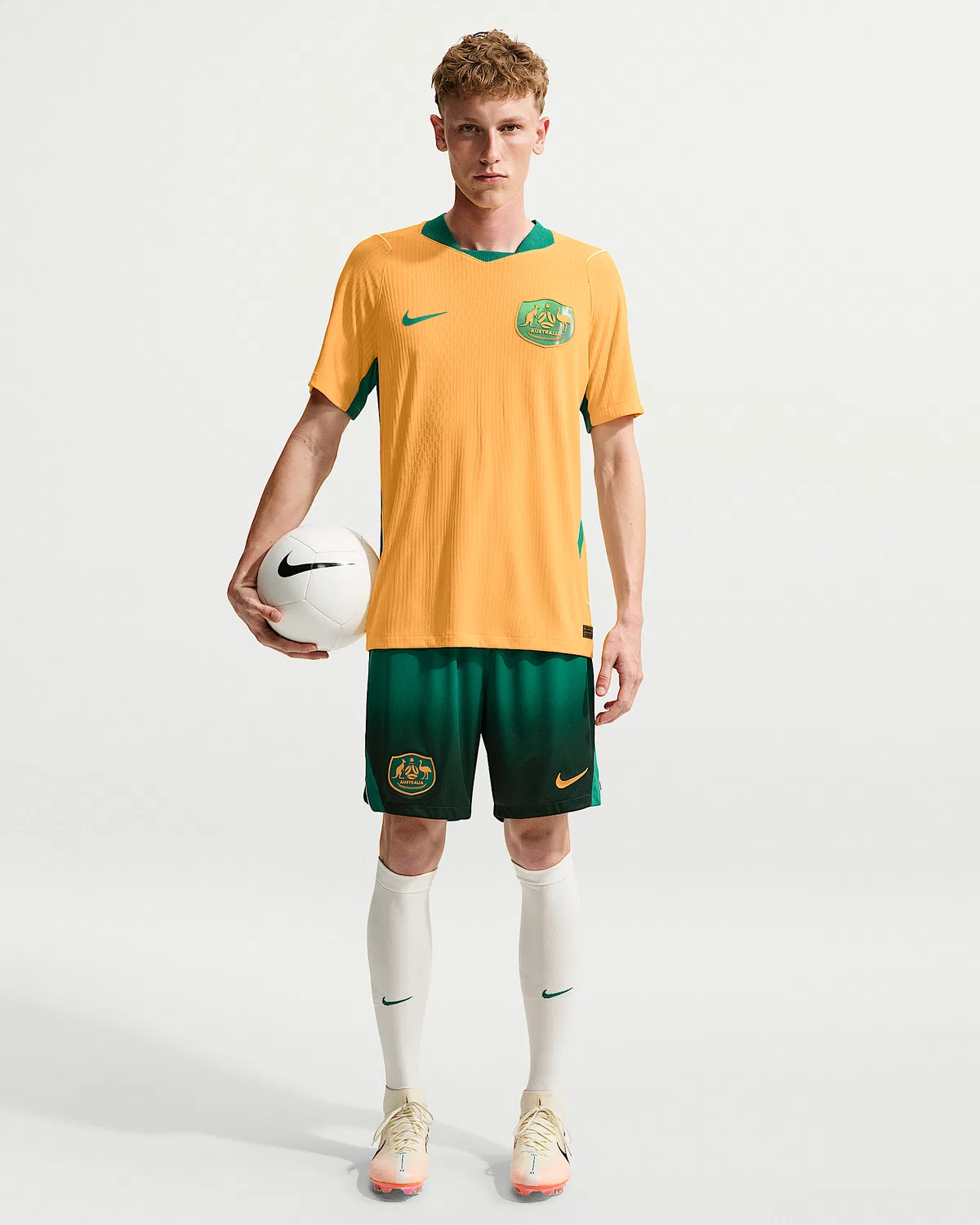 Мужские шорты Nike Dri-FIT Soccer Replica Australia 2026 Stadium Home, Mystic Green/Pro Green/Sail/Sport Gold