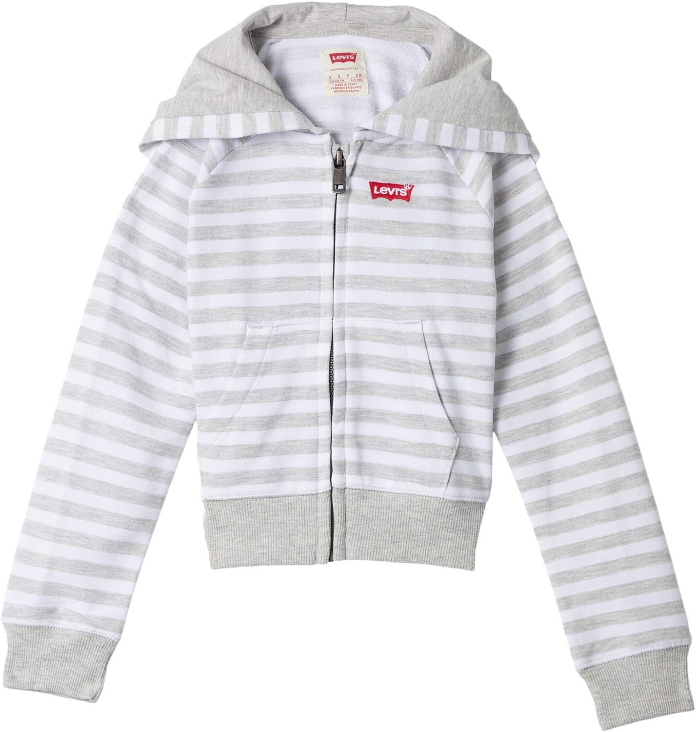 

Худи Levi'S High-Rise Zip-Up Hoodie, цвет Light Grey Heather