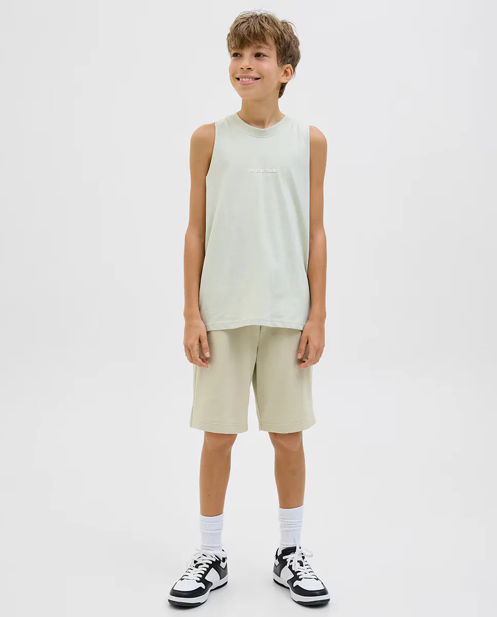 

Детские спортивные шорты с боковым логотипом Jack & Jones, зеленый