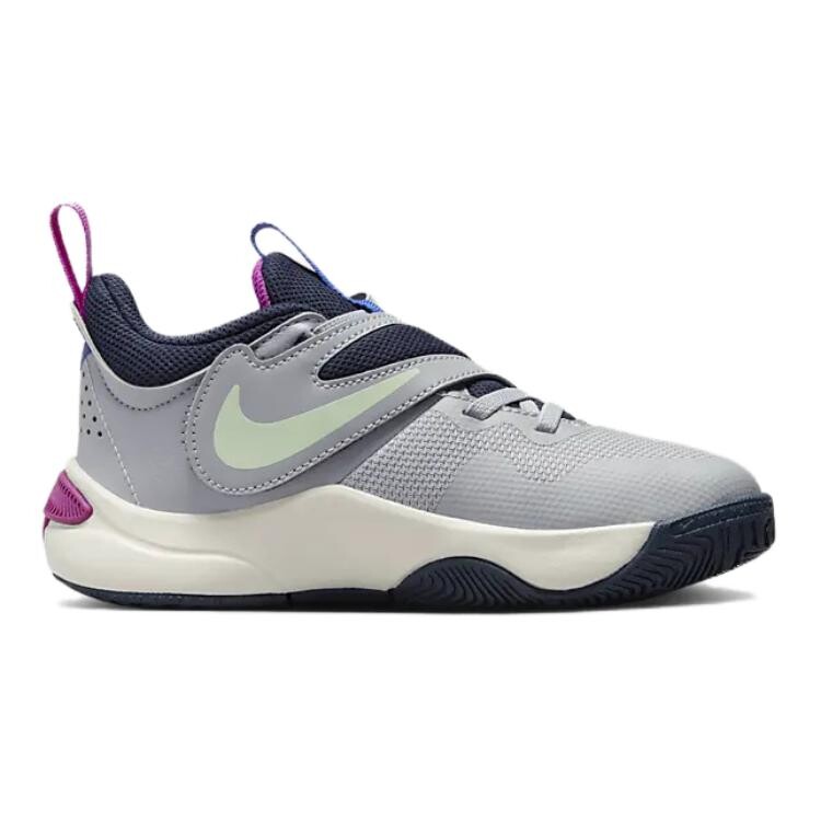 Кроссовки Nike Team Hustle D 11 Kids Lifestyle для детей, Wolf Grey / Obsidian / Royal Blue / Vapor Green — фото 2