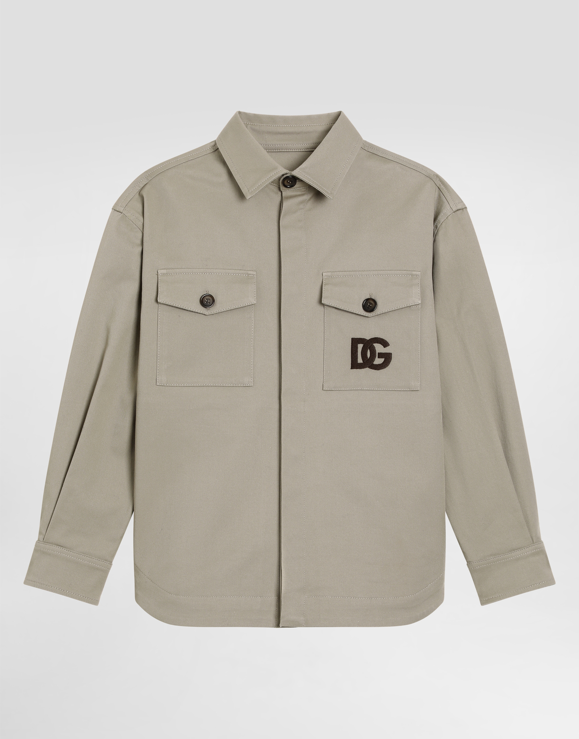 

Рубашка из стрейч-габардина Dolce&Gabbana, бежевый
