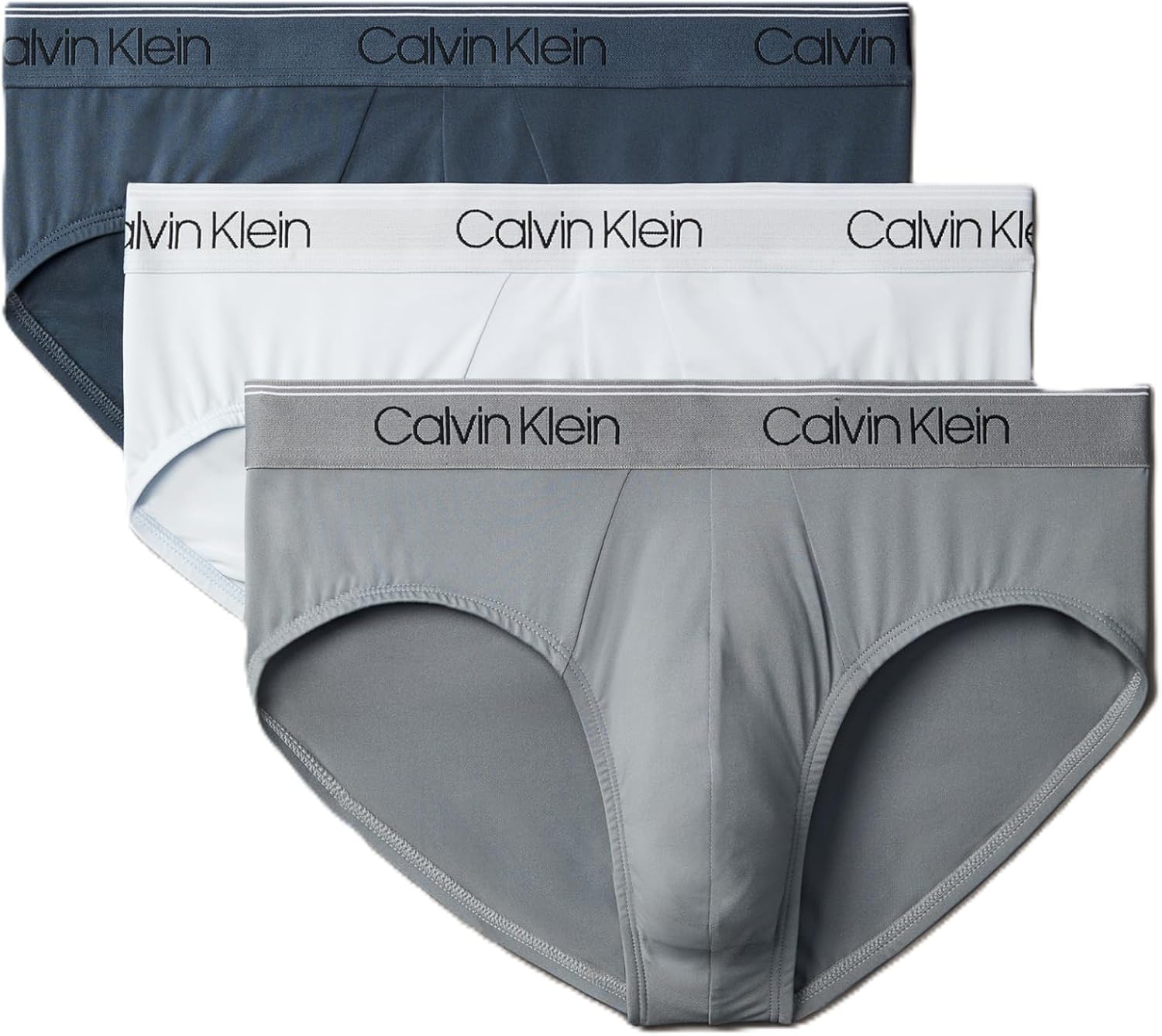 

Комплект из 3 мужских трусов-брифов Calvin Klein Micro Stretch, Hemisphere Blue, Plein Air, Convoy