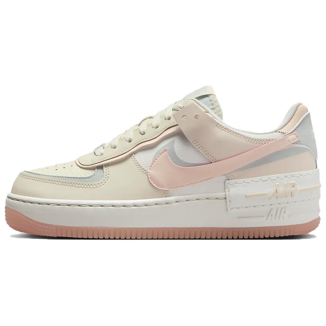 

Кроссовки Nike AF1 Shadow Skateboarding Shoes Women's Low-top Coconut Milk Color/Light Deep Red/Light Silver/Sail White/Ice Pomegranate Color, красный