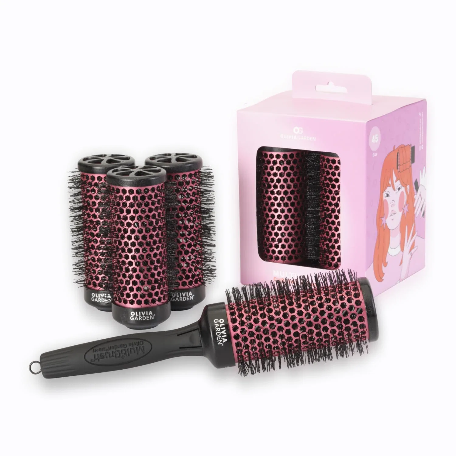 Набор бигуди «Multibrush Curlers Kit» с 4 насадками от Olivia Garden Olivia Garden