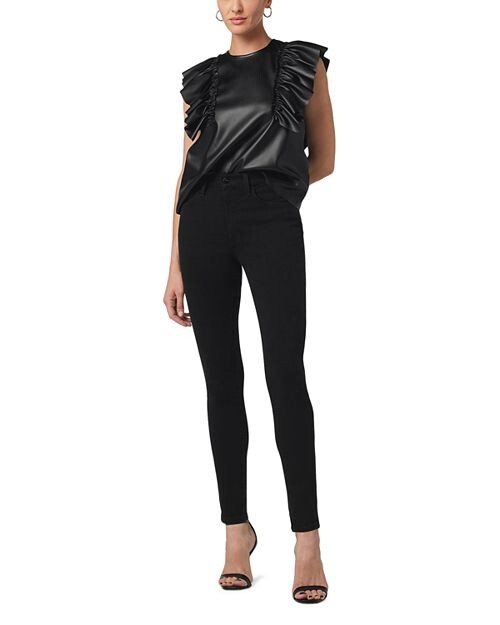 Черные джинсы скинни до щиколотки с высокой посадкой Charlie Joe's Jeans, цвет Black — фото 2