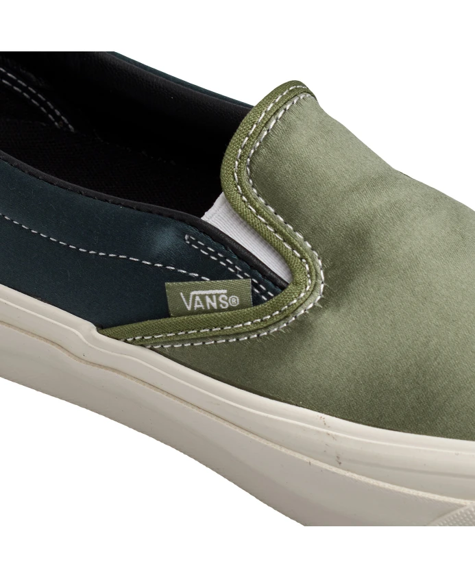 Атласные слипоны с высококачественной отделкой Vans, зеленый — фото 2
