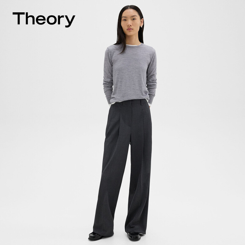 

Брюки женские Theory плиссированные, темно-серый
