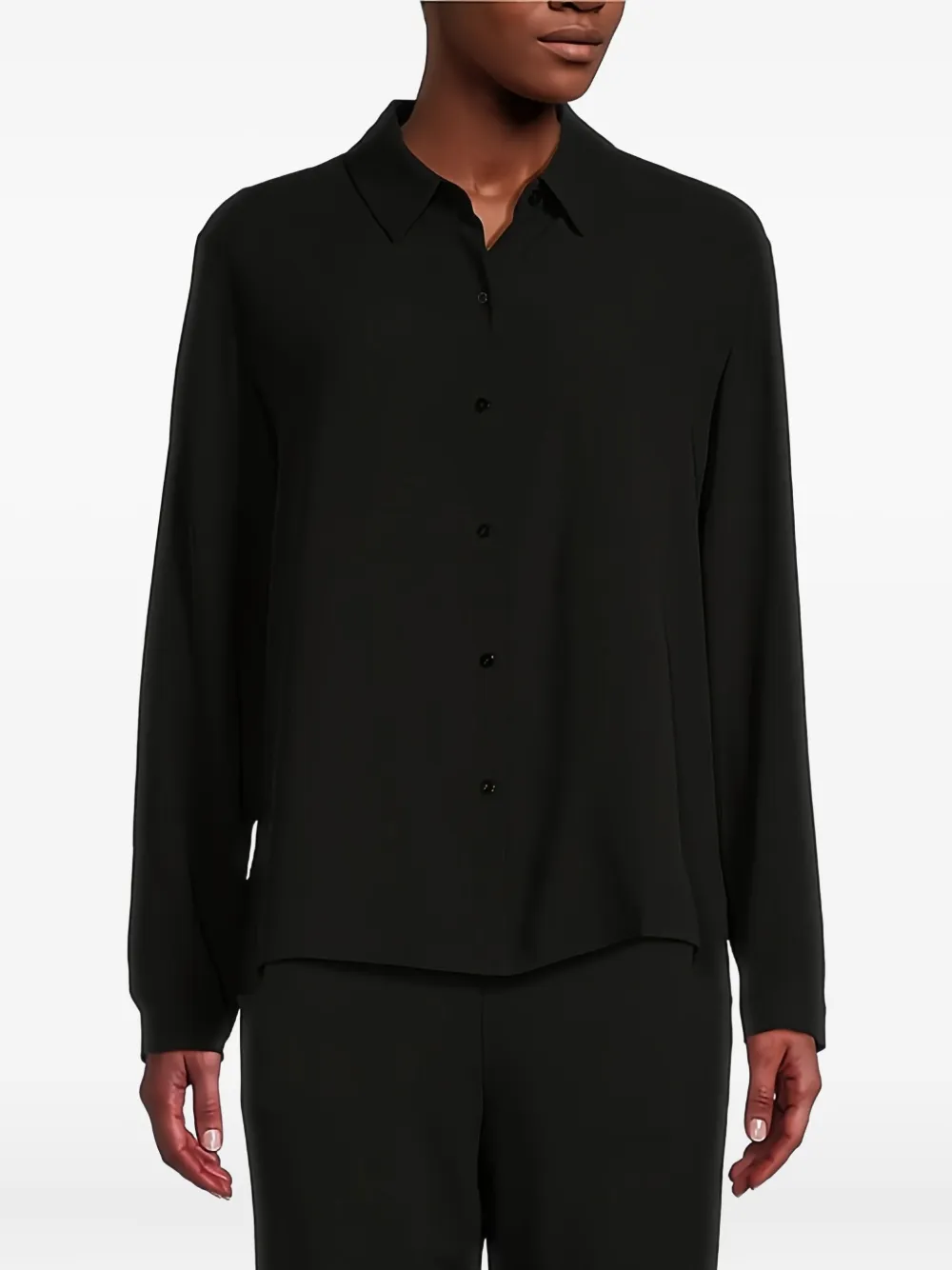 

Рубашка с классическим воротником Eileen Fisher, черный