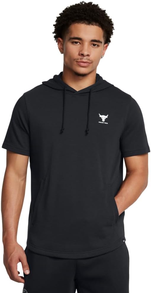 

Толстовка с капюшоном Under Armour Project Rock Payoff, мужская, из флиса, с короткими рукавами, (001) Black/White, Белый, Толстовка с капюшоном Under Armour Project Rock Payoff, мужская, из флиса, с короткими рукавами, (001) Black/White