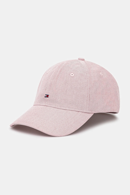 

Хлопковая кепка с козырьком Tommy Hilfiger, розовый