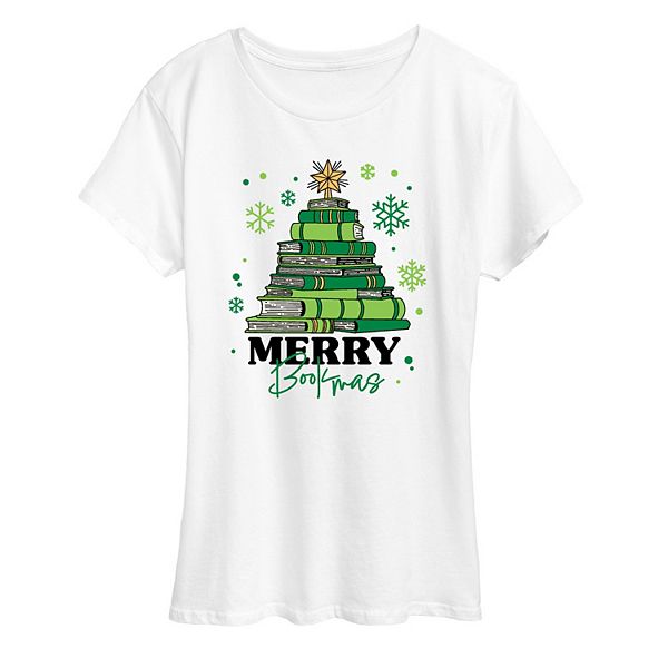 

Футболка с новогодним принтом Merry Bookmas Licensed Character, White, Белый, Футболка с новогодним принтом Merry Bookmas Licensed Character, White