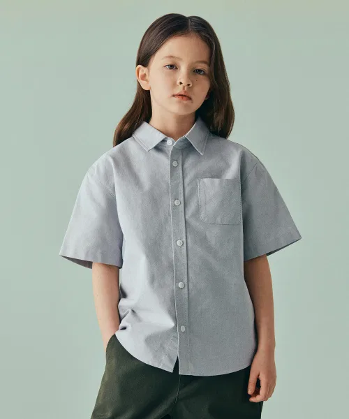 Детская оверсайз рубашка MUSINSA STANDARD KIDS с коротким рукавом