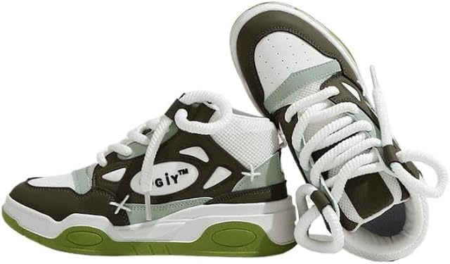 

Мужские высокие кроссовки для ходьбы, бега по дороге, скейтбординга, модные кроссовки Odipon, зеленый