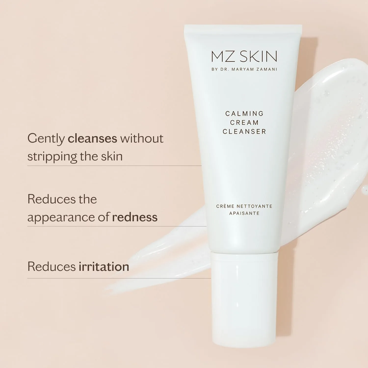 Крем для лица Mz Skin By Maryam Zamani Md — Очиститель MZ Calming Cream Cleanser, успокаивающий, без отдушки, 95 мл — фото 2